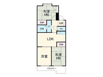 メゾン松本Ⅲ(3DK/3階)の間取り写真