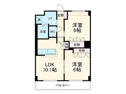 ふぁみーるA(2LDK/2階)の間取り写真