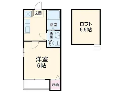 ベルメゾン尾頭橋(1K/1階)の間取り写真