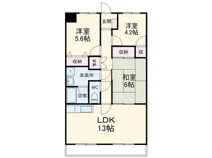 ベルティストン(3LDK/3階)の間取り写真