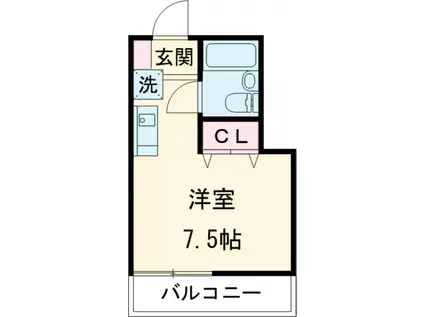 ハイムアプリコット(1K/2階)の間取り写真