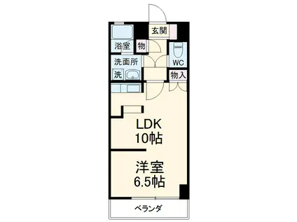パセール長良(ワンルーム/4階)の間取り写真