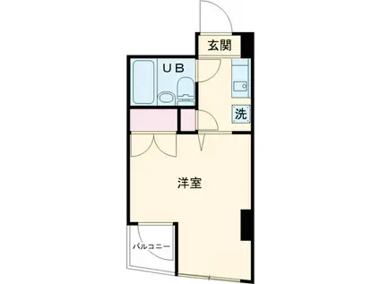 ドルチェ府中(1K/2階)の間取り写真