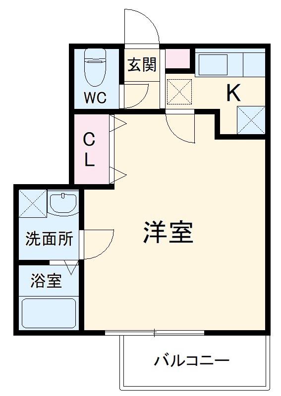 リブレア日比野西A(1K/1階)の間取り写真