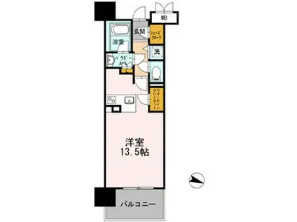 ロイヤルパークスERささしま イースト(ワンルーム/8階)の間取り写真