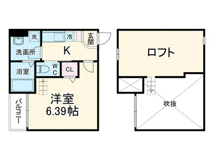 プリメーラ中村公園(1K/1階)の間取り写真