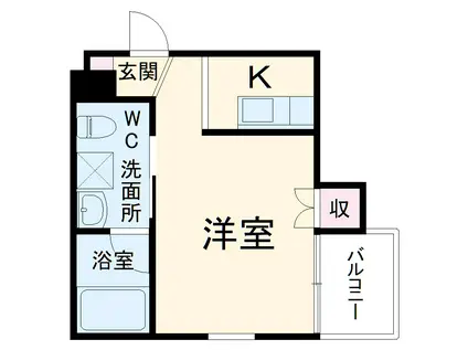 アロヒラニ船橋本町(1K/1階)の間取り写真