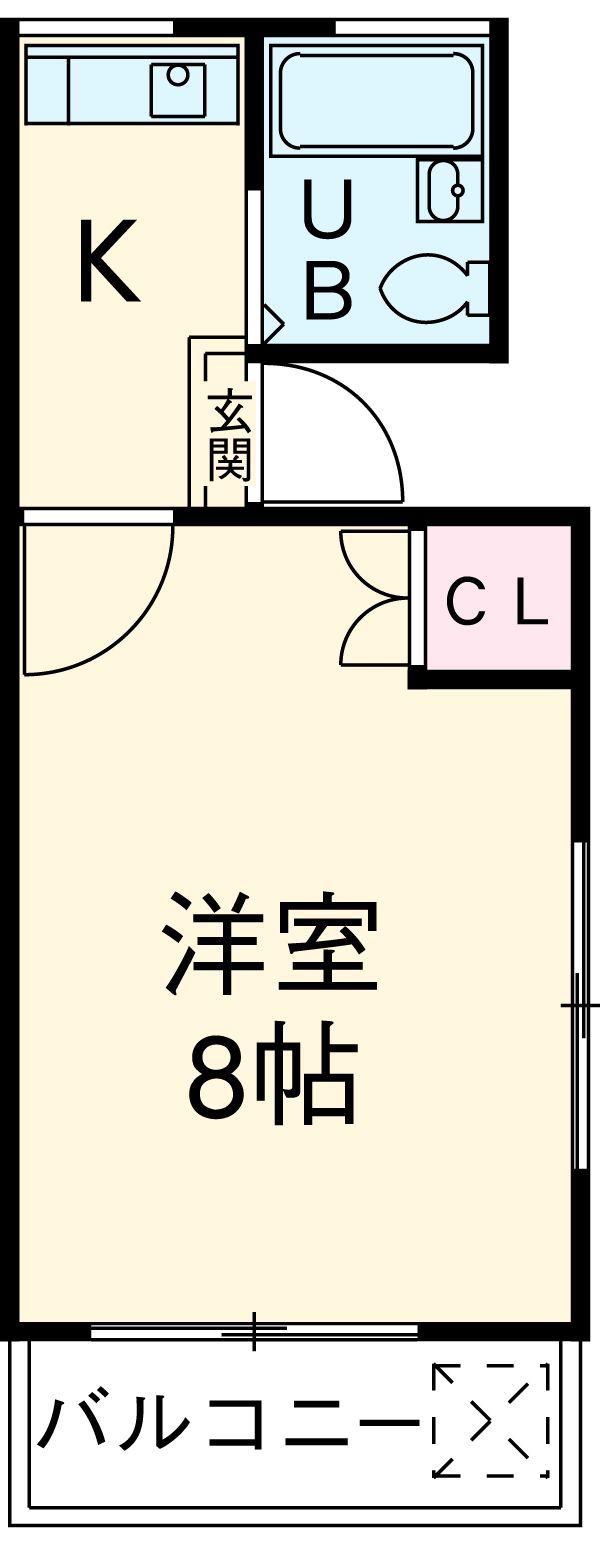 ガレール(1K/2階)の間取り写真