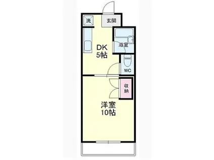 PRESTIGEⅠ(1DK/1階)の間取り写真