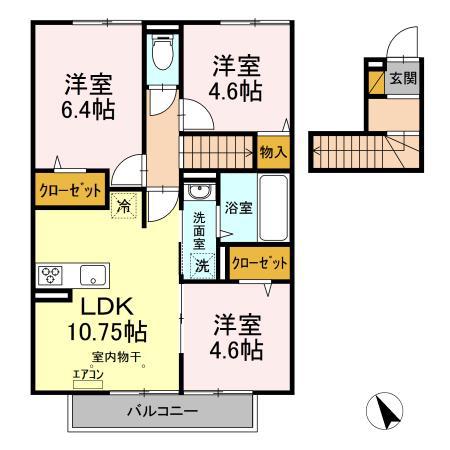 セントーリア(3LDK/2階)の間取り写真