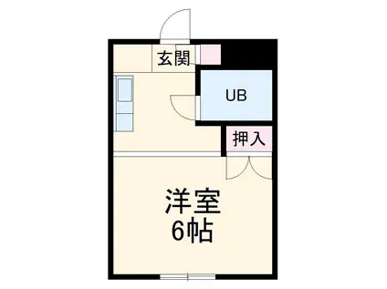 コーポチェリー(1K/1階)の間取り写真