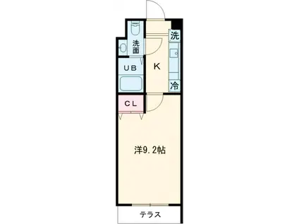 プラトージョビアル(1K)の間取り写真