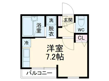 セゾンド・フジⅡ(ワンルーム/1階)の間取り写真