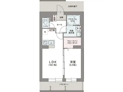 アルカ宮前(1LDK/2階)の間取り写真