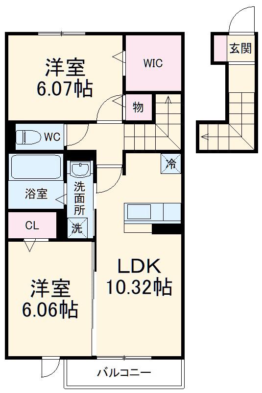 グラン シエラ(2LDK/2階)の間取り写真