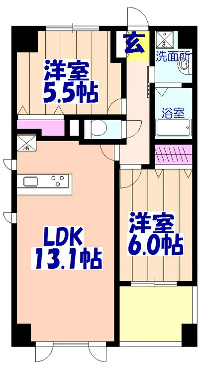 サンピタリア東船橋 2階階 間取り