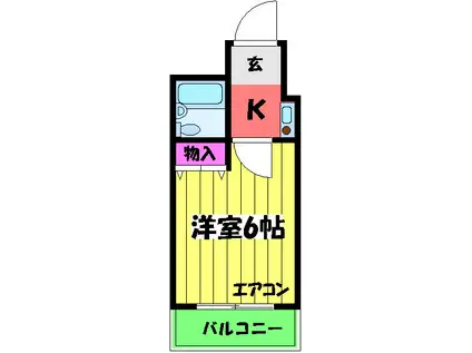ロイヤル和泉パートⅡ(1K/2階)の間取り写真