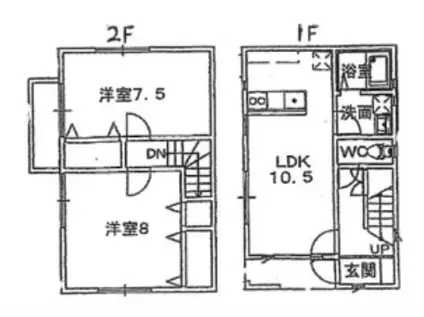 東海道本線 浜松駅 バス乗車時間：35分 内野台バス停で下車 徒歩15分 2階建 築18年(2LDK)の間取り写真