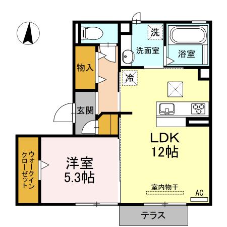 カーサ　ｄａ　ソルチ(1LDK)の間取り写真
