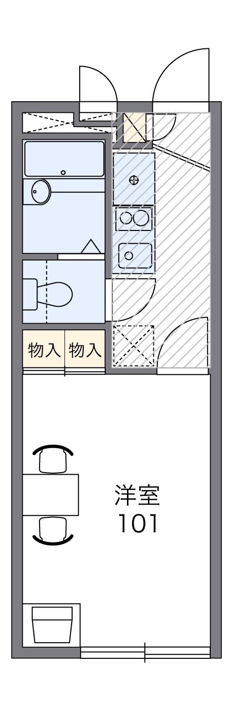 レオパレス華(1K/2階)の間取り写真