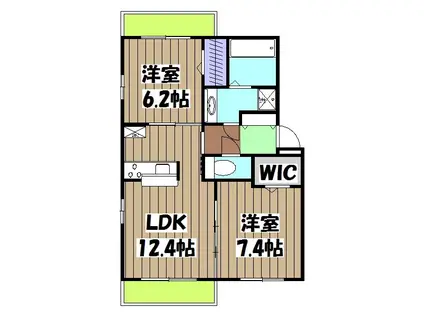 コンフォールZEN(2LDK/1階)の間取り写真