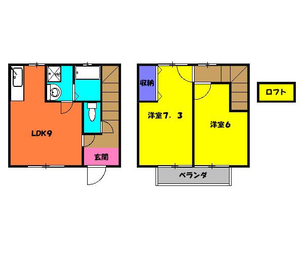 ＧＬＯＲＩＡ(2LDK)の間取り写真