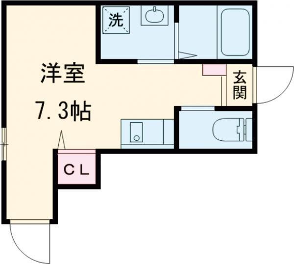 DEAR COURT 池袋(ワンルーム/1階)の間取り写真