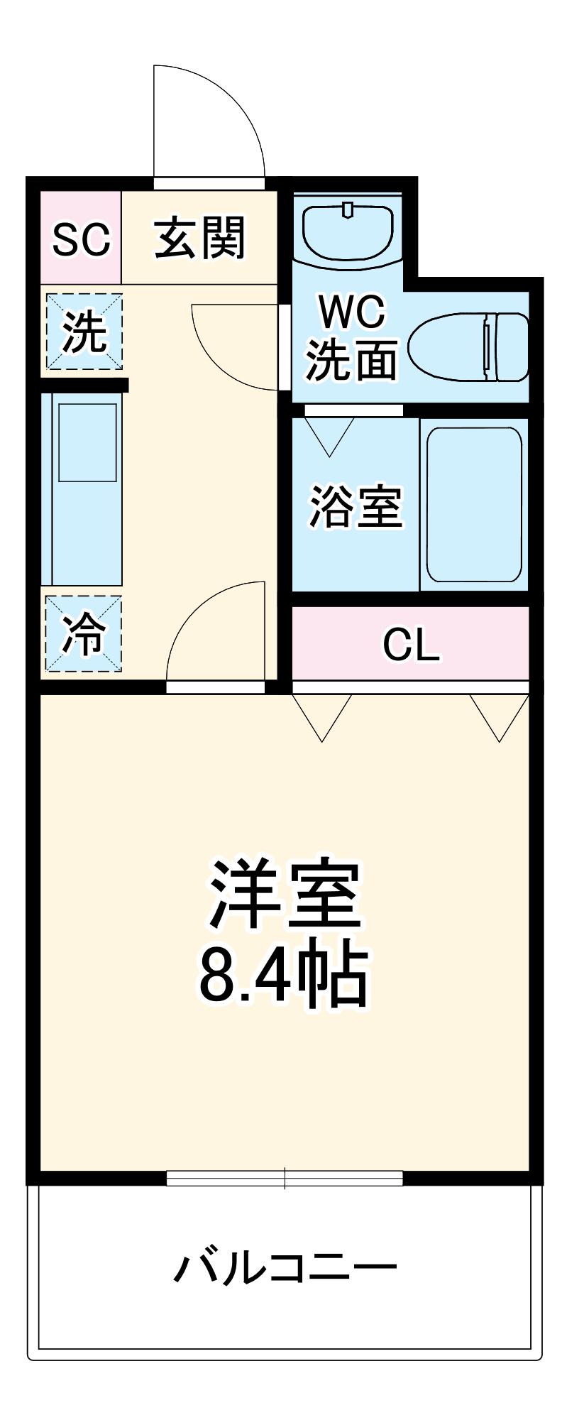 AYUTAKA2(1K/2階)の間取り写真