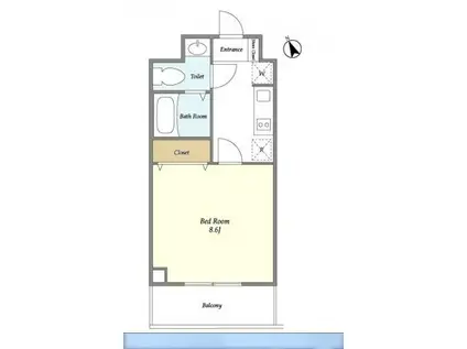 AYUTAKA2(1K/2階)の間取り写真