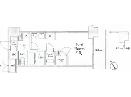 グランエール駒込(ワンルーム/2階)の間取り写真