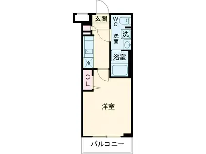 メインステージ立川Ⅲ(1K/2階)の間取り写真