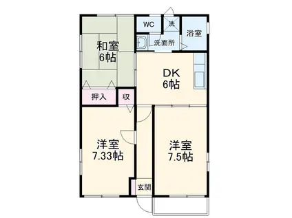 東武伊勢崎・大師線 境町駅 徒歩15分 1階建 築24年(3DK)の間取り写真