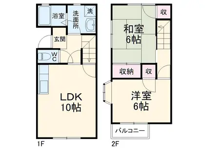 テラスハウスみのり(2LDK)の間取り写真