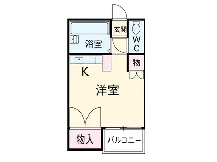 SKYROCKET Ⅰ(ワンルーム/1階)の間取り写真