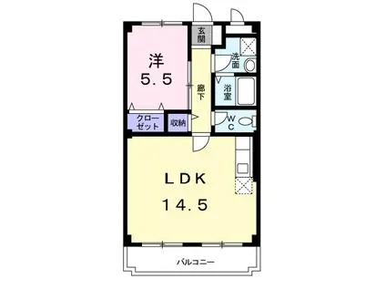 プレステージN(1LDK/2階)の間取り写真