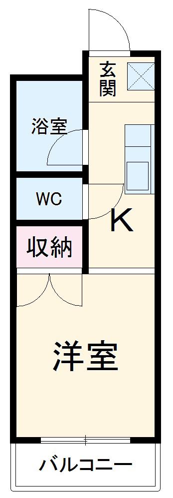 メゾン神領Ⅱ(ワンルーム/3階)の間取り写真