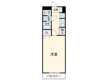 GSコンフォート三和(1K/3階)の間取り写真