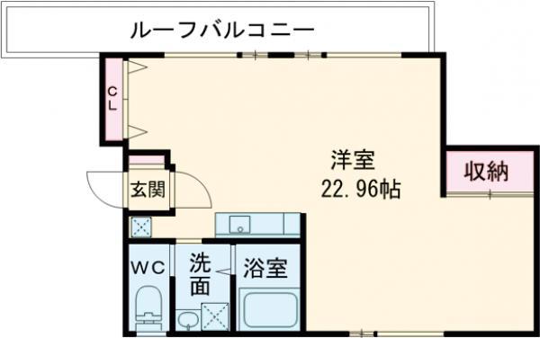 ALERO桜新町(ワンルーム/4階)の間取り写真