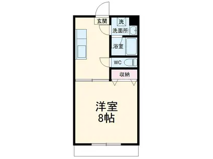 メルベーユ(1DK/3階)の間取り写真