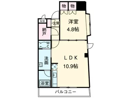 KDXレジデンス駒沢公園(1LDK/3階)の間取り写真