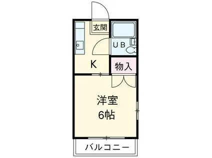 エクセランス岐阜西(1K/4階)の間取り写真