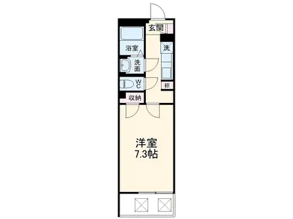 クレイノコスモ ウーノ(1K/3階)の間取り写真