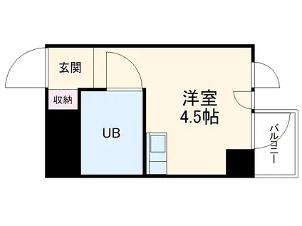 パークハイム能見台(ワンルーム/2階)の間取り写真