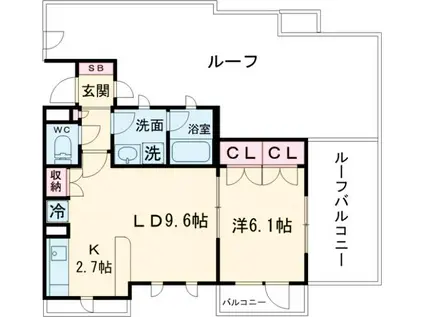 サンシャイン松本NO.15(1LDK/3階)の間取り写真