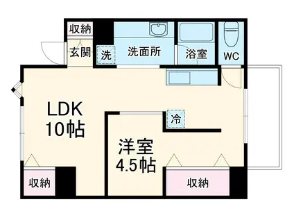 コーポレーションT&T(1LDK/3階)の間取り写真
