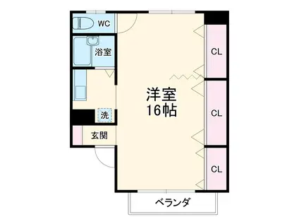 コーポレーションT&T(ワンルーム/4階)の間取り写真