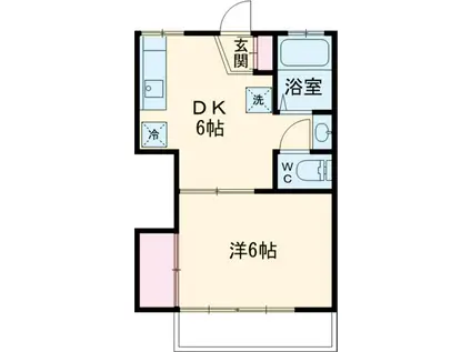 ハイム清芳(1DK/2階)の間取り写真