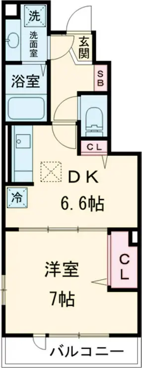 リヴェール等々力B 1階階 間取り