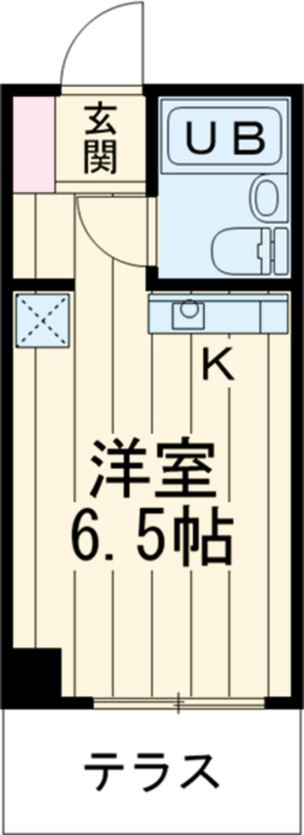 メゾンタック(ワンルーム/1階)の間取り写真