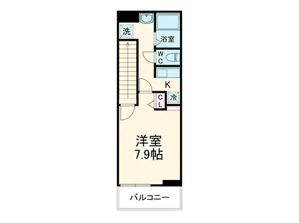 リブリ・ECHIKA(1K/2階)の間取り写真